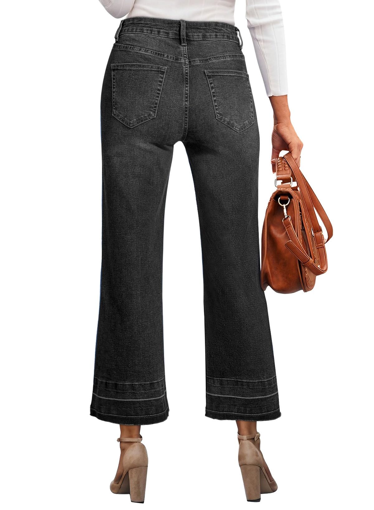 Stylish Women's High Waisted Wide Leg Jeans - Trendy Straight Denim Pants for Casual & Office Wear | Zimbaplatinum Stretch Comfort Fit | Perfect for Everyday Outfits, Date Nights & Work Attire