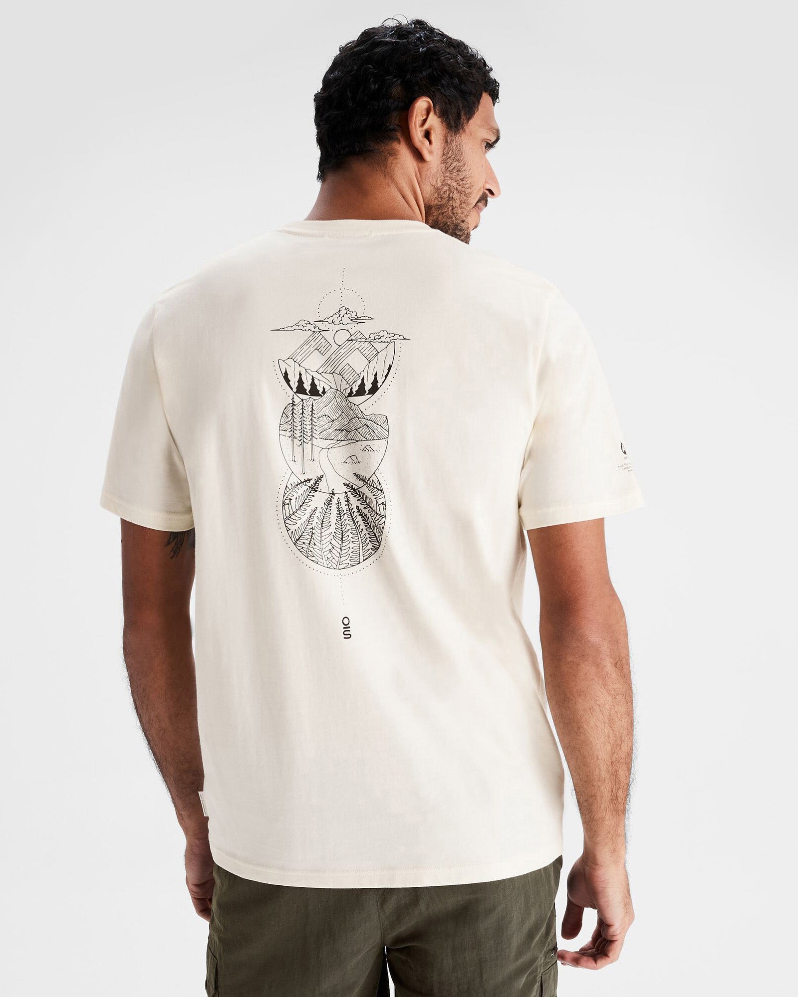 Organic Cotton Men's T-Shirt by O.Smither Lines - Natural Color | Comfortable & Eco-Friendly Casual Wear for Everyday Use