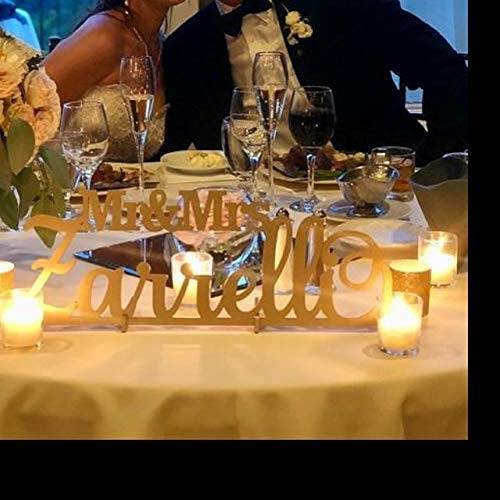 Personalized Mr and Mrs Wedding Sign - Custom Sweetheart Table Decor for Head Table - Perfect for Wedding Reception, Anniversary & Home Decor