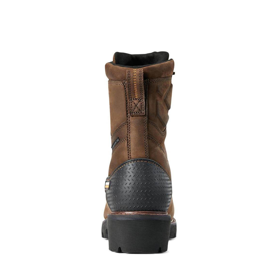Powerline 8 inch Composite Toe Waterproof Work Boot Oily Distressed Brown