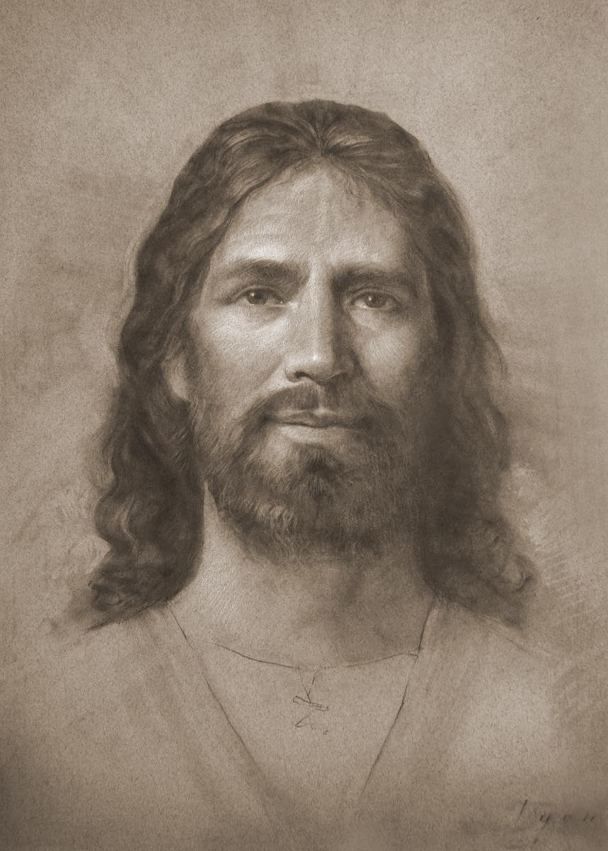 Christ Head Study - Religious Artwork for Home Decor, Church Display & Spiritual Inspiration
