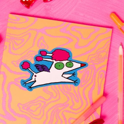 Angel Poodle Sticker - Cute Dog Decal for Laptops, Water Bottles & Scrapbooking - Perfect for Pet Lovers & DIY Crafts