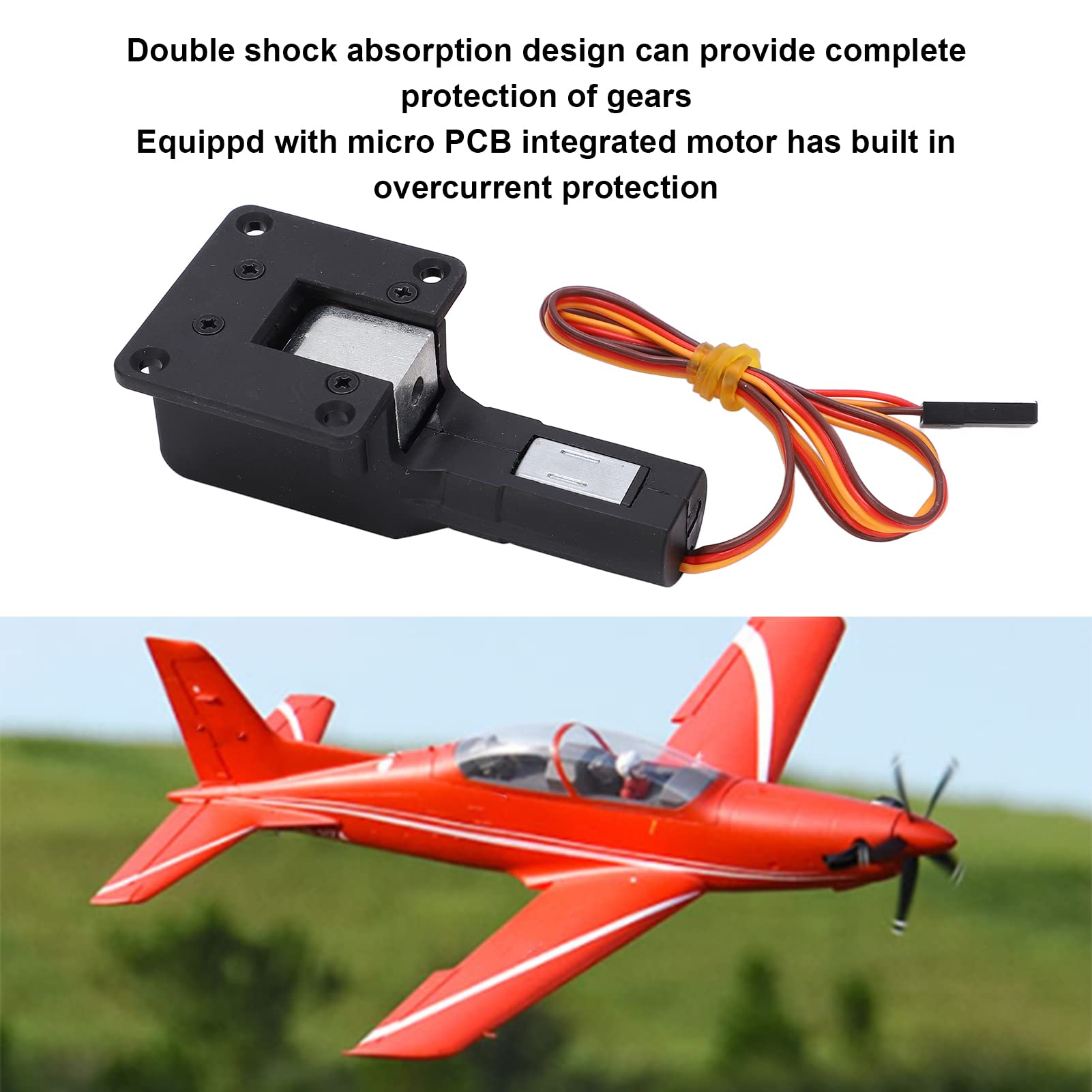 Retractable RC Landing Gear, Electric Retractable Landing Gear with Screws for 1.2M Fixed Wing RC Airplane - Perfect for DIY RC Plane Upgrades & Smooth Takeoffs/Landings