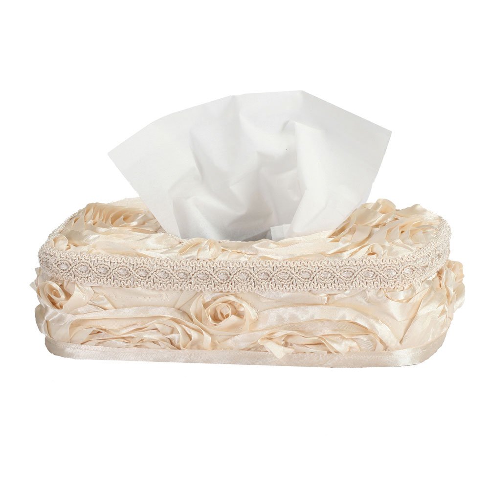 Elegant Splenda Ivory Decorative Tissue Box Cover - Stylish Home Decor for Living Room, Bedroom & Bathroom