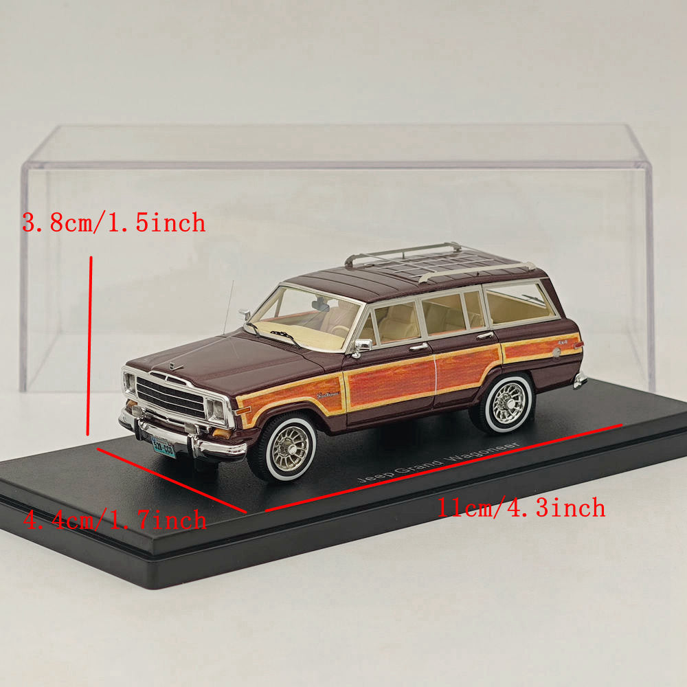 1/43 Scale Jeep Grand Wagoneer Red Resin Diecast Model Car - Limited Edition Collectible for Display & Gift Giving - Perfect for Car Enthusiasts, Office Decor, and Model Car Collections