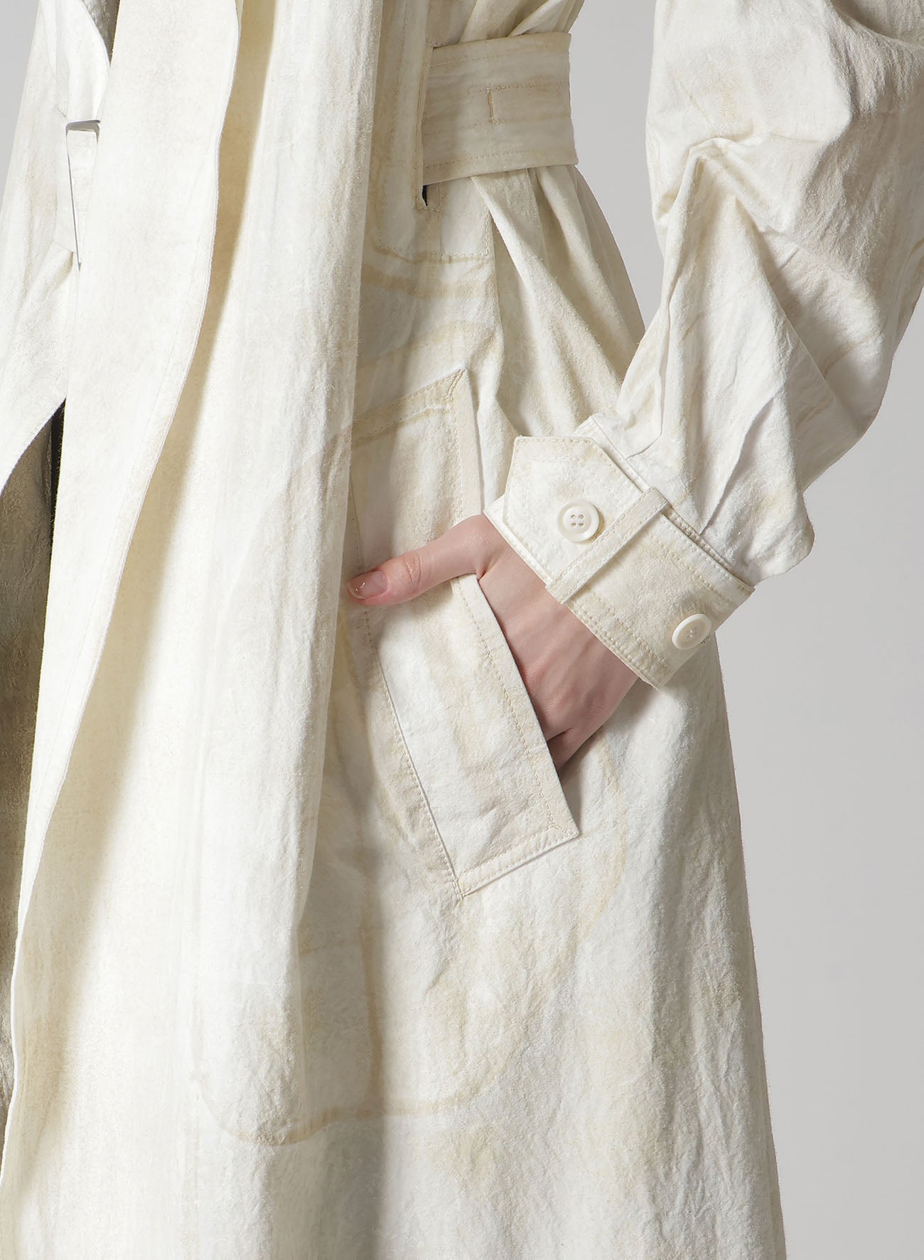 Premium Cotton Linen Trench Coat with Roller Printing - Stylish Waterproof Raincoat for Women & Men | Perfect for Office, Travel & Outdoor Activities