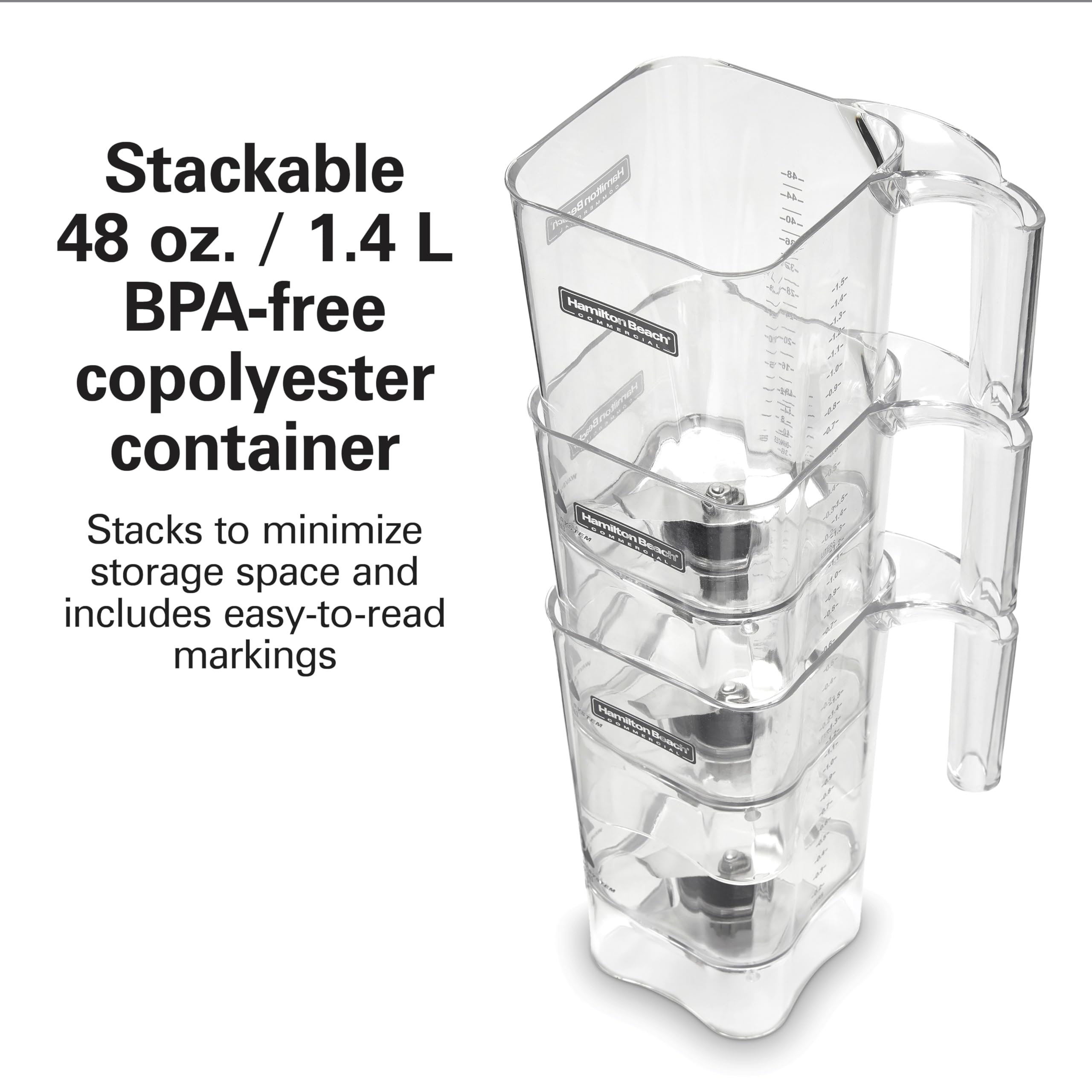 Hamilton Beach Commercial HBB255 Rio Bar Blender - 1.6 HP High Performance, 48oz BPA-Free Pitcher, NSF Certified for Restaurants & Bars - Perfect for Smoothies, Cocktails & Frozen Drinks