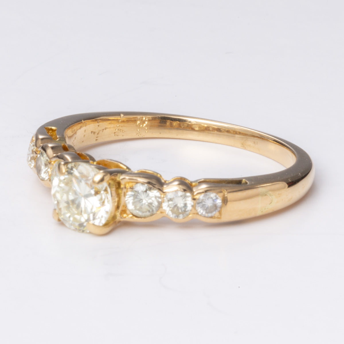 18K Yellow Gold Fancy Design Ring with 1.07 Carat Total Weight | Size 8 | Elegant Jewelry for Women, Perfect for Weddings, Anniversaries & Special Occasions