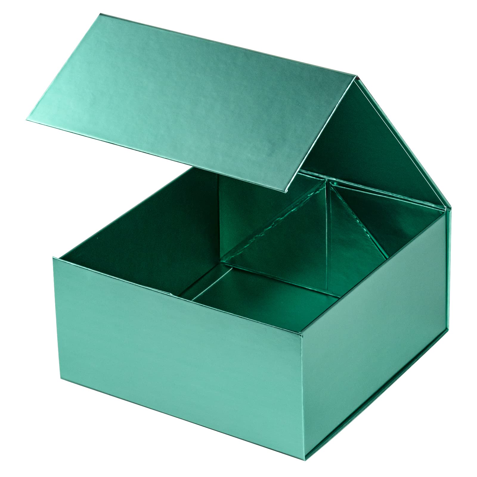 Magnetic Collapsible Gift Box 8x8x4 Inches - Birthday Present Packaging for Parties & Events