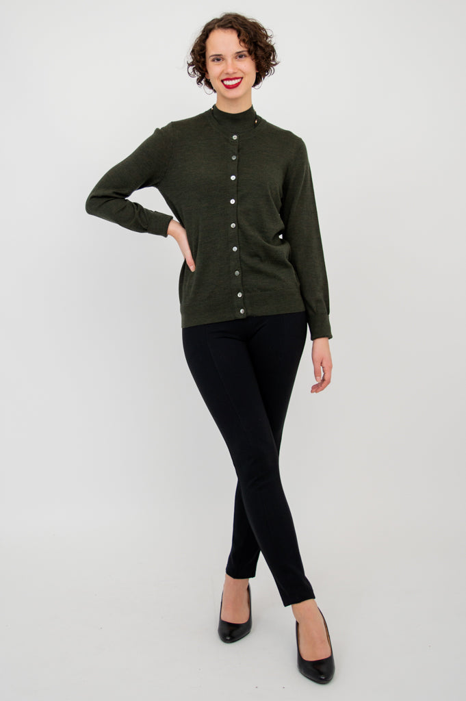 Soft Merino Wool Kitten Cardigan for Women - Cozy Boscage Knit Sweater for Fall & Winter - Perfect for Casual Outfits and Layering