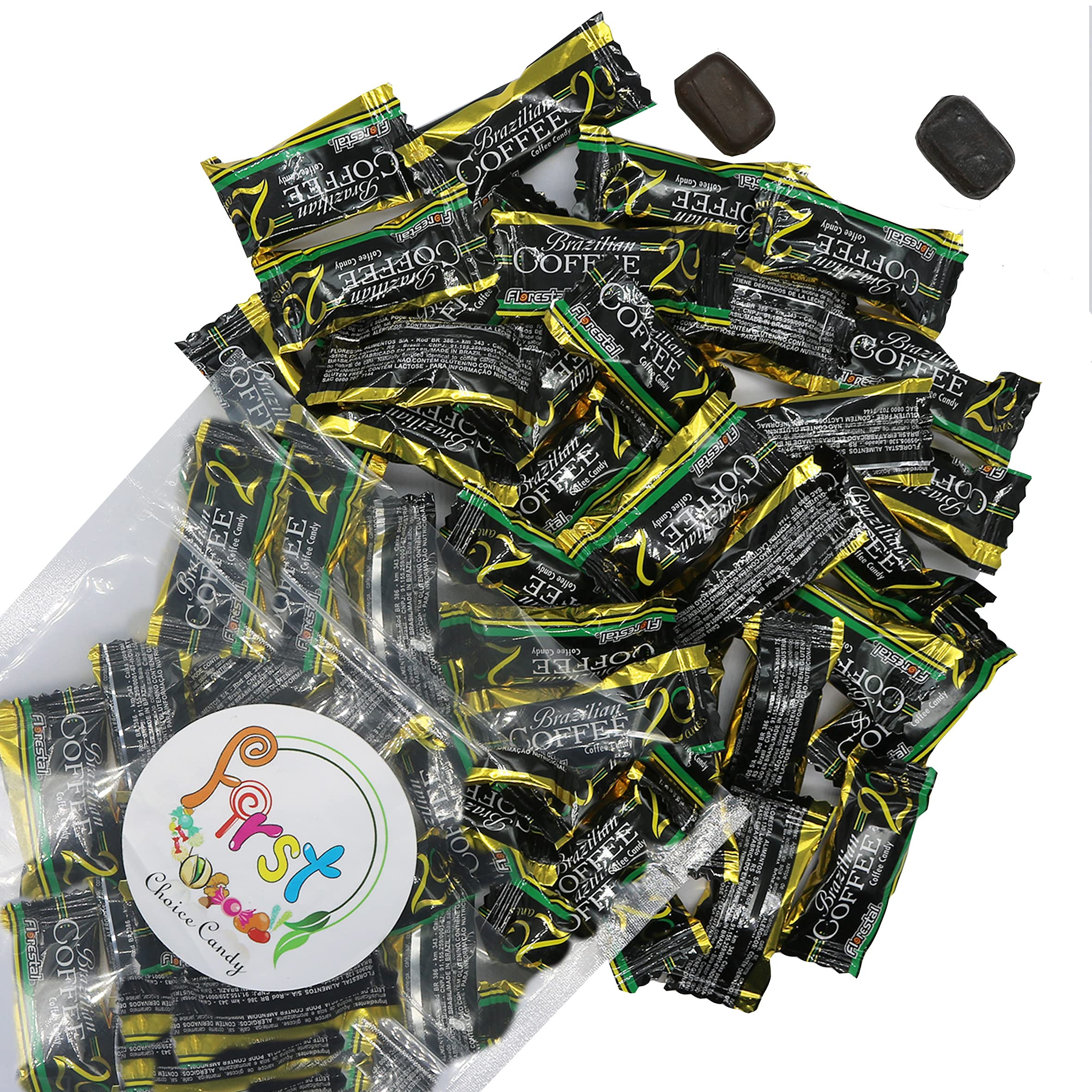 Premium Brazilian Coffee Flavored Hard Candy - FirstChoiceCandy Bulk 10lb Bag - Perfect for Office Snacks, Party Favors & Gift Baskets