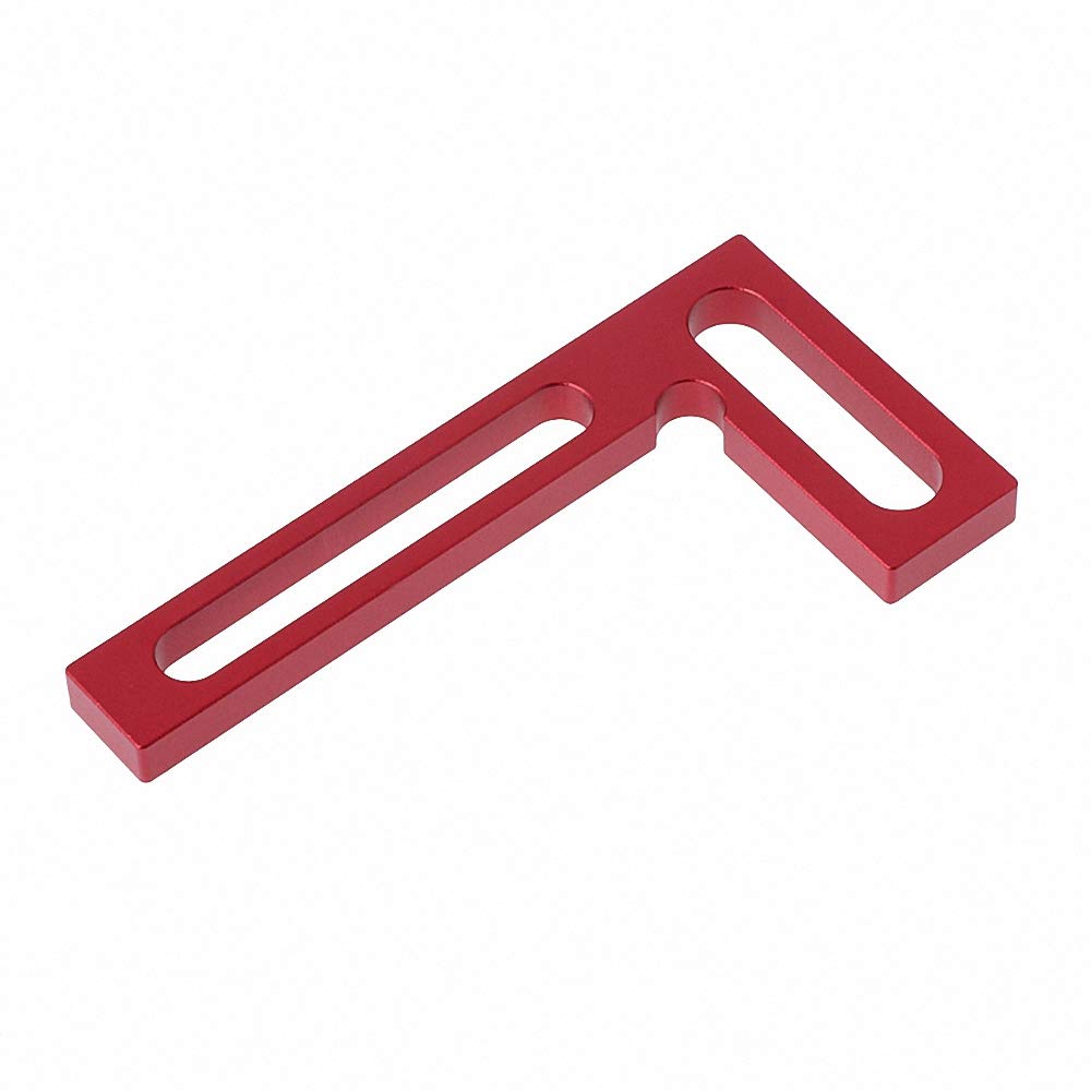 1Pc 100mm Aluminum Alloy Right Angle Precision Measuring Ruler - Mini Clamping Square for Woodworking, Metalworking & DIY Projects