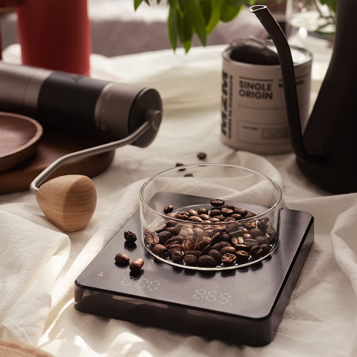 EMPO Digital Coffee Scale with Timer - 3000g Precision Espresso & Brew Drip Scale, Kitchen Baking Scale with Auto Timing Function | Perfect for Home Baristas, Coffee Shops & Baking Enthusiasts