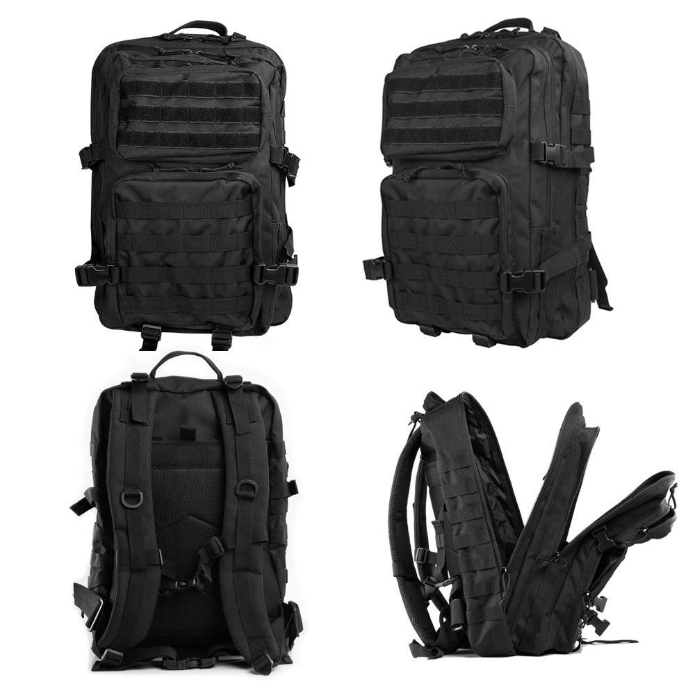 Tactical Backpack for Men - Durable Military Molle Backpack with Water-Resistant Design - Perfect for Hiking, Camping, Travel & Outdoor Adventures