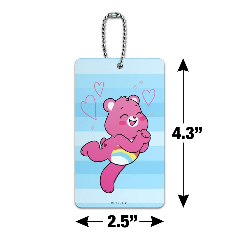 Care Bears Unlock The Magic Cheer Bear Luggage Tag - Cute Suitcase ID Tag for Carry-On Bags - Perfect for Travel, Kids' Backpacks & Disney Vacations