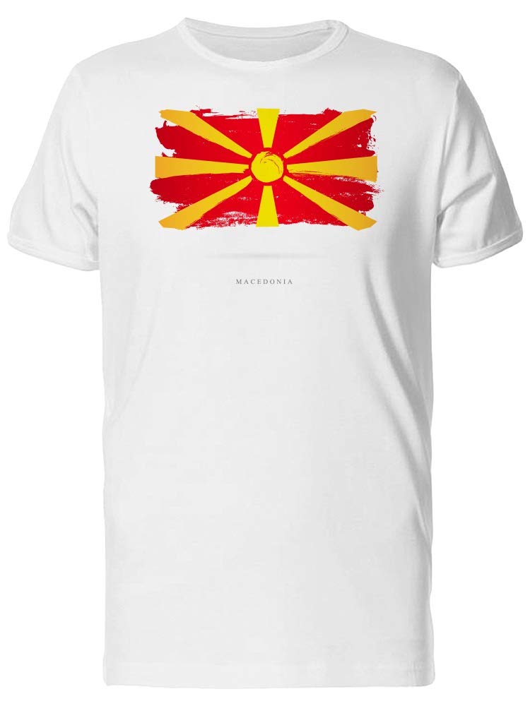 Smartprints Grunge Watercolor Macedonia Flag T-Shirt for Men - Stylish Patriotic Graphic Tee for Casual Wear & National Pride