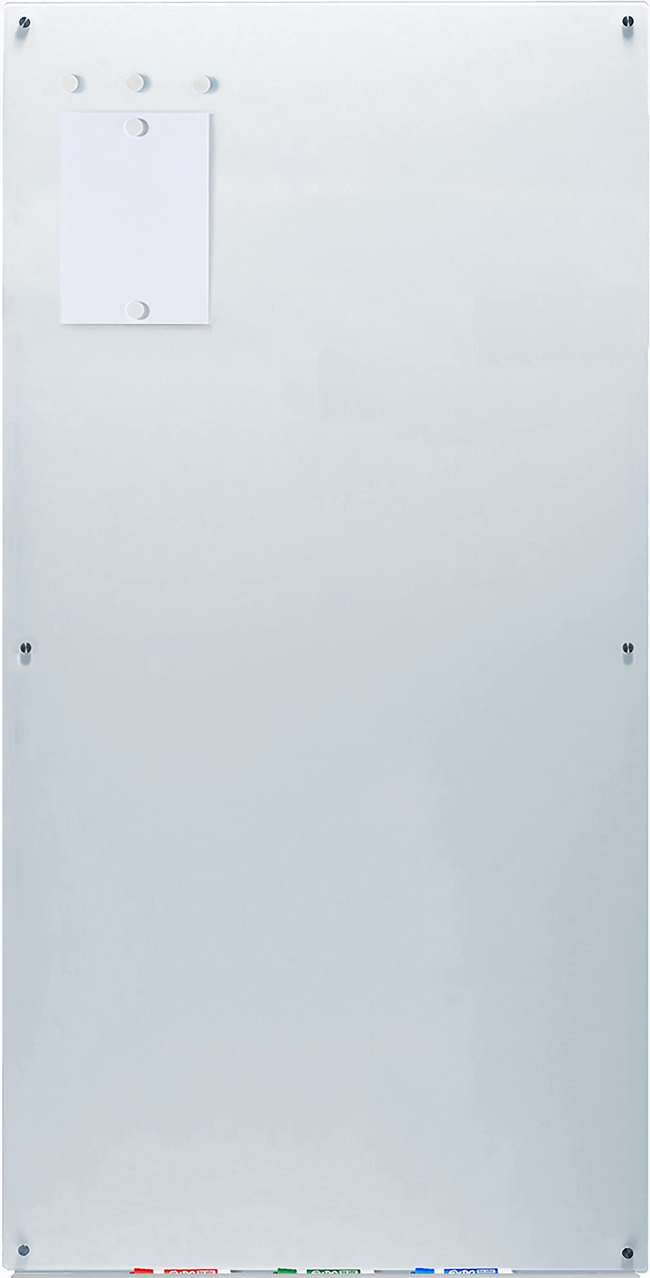 Premium Magnetic Glass Dry-Erase Board Set - 6' x 3' Whiteboard with Markers, Magnets & Marker Tray - Perfect for Office Meetings, Classroom Teaching & Home Organization (Wall Mount Hardware Included)