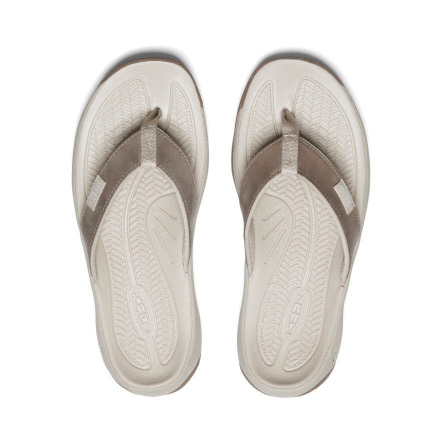 Women's Kona Leather Flip Flops - Brindle/Silver Birch | Comfortable & Stylish Sandals for Beach, Pool & Summer Outings
