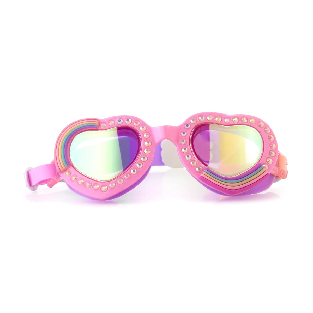 ONE AND ONLY RAINBOW LOVE GOGGLES - Colorful UV Protection Swim Goggles for Kids & Adults - Perfect for Swimming, Beach, Pool Parties & Water Sports