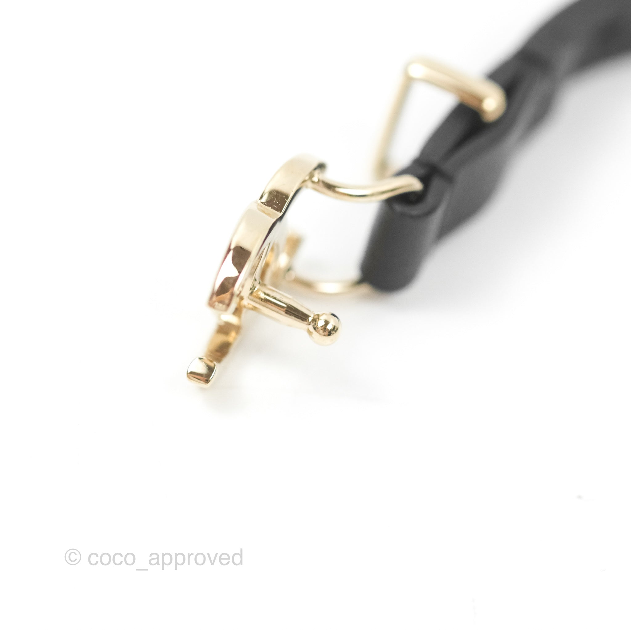 Chanel CC Leather Chain Belt for Women - Black & Gold Tone 22S Collection | Luxury Waist Belt for Evening Dresses, Parties & Special Occasions