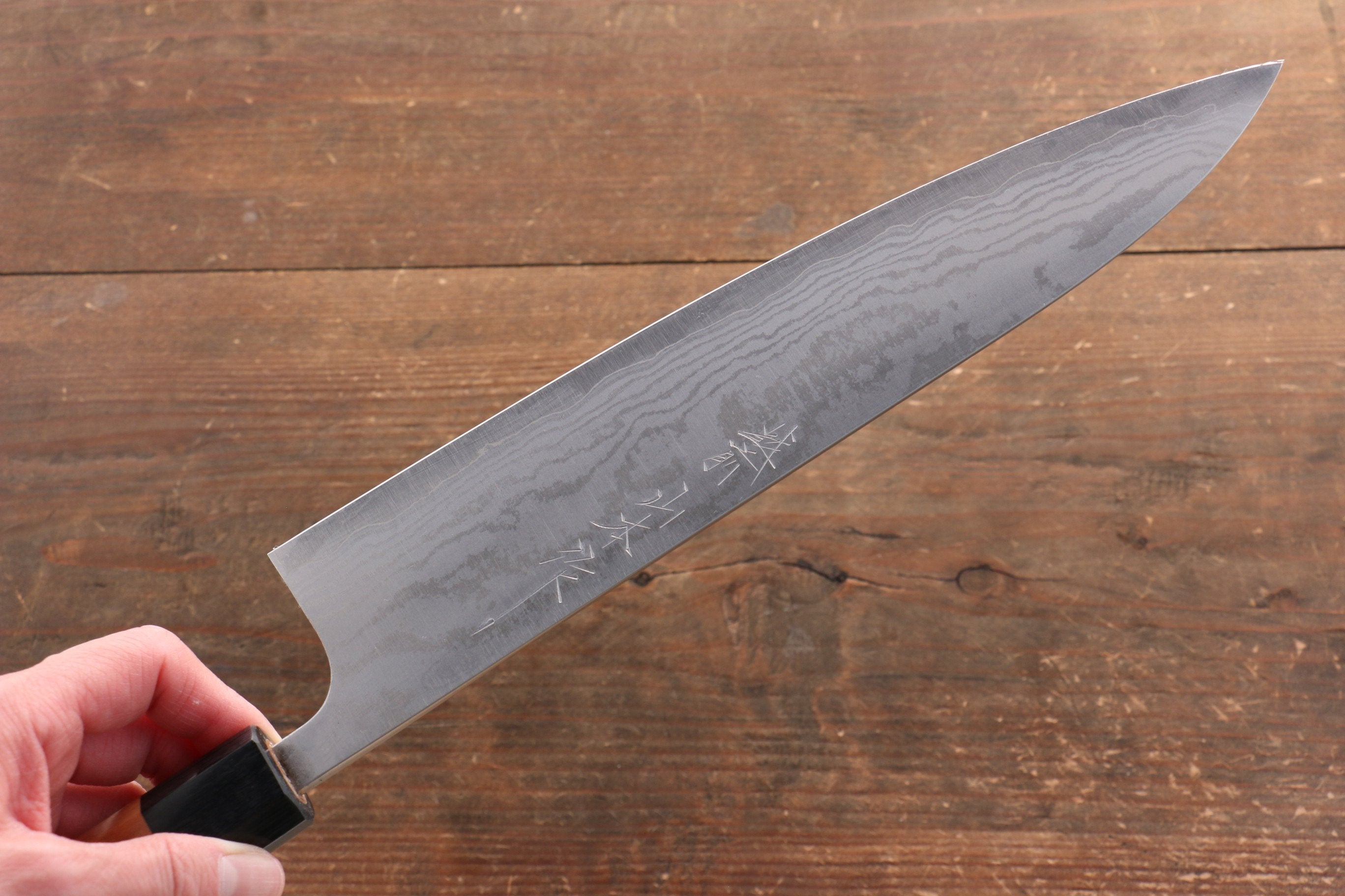Nao Yamamoto VG10 Damascus Gyuto Chef Knife 240mm - Cherry Blossom Wood Handle - Japanese Kitchen Knife for Professional Chefs & Home Cooking - Perfect for Slicing, Dicing & Chopping Vegetables, Meat & Fish