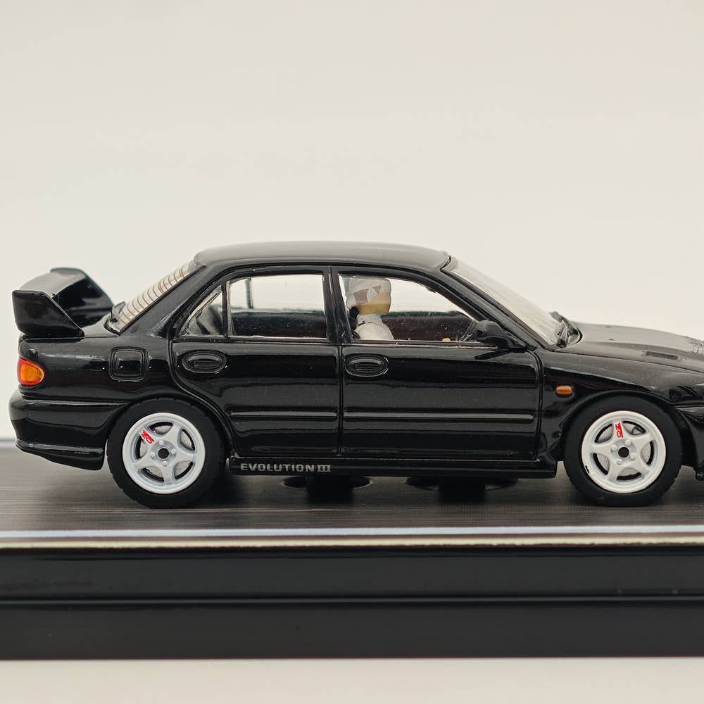 1/64 Mitsubishi Lancer RS Evolution III INITIAL D Black Diecast Model Car - Limited Edition Collectible for Anime Fans & Car Enthusiasts - Perfect for Display, Gifts, and Anime-Themed Collections