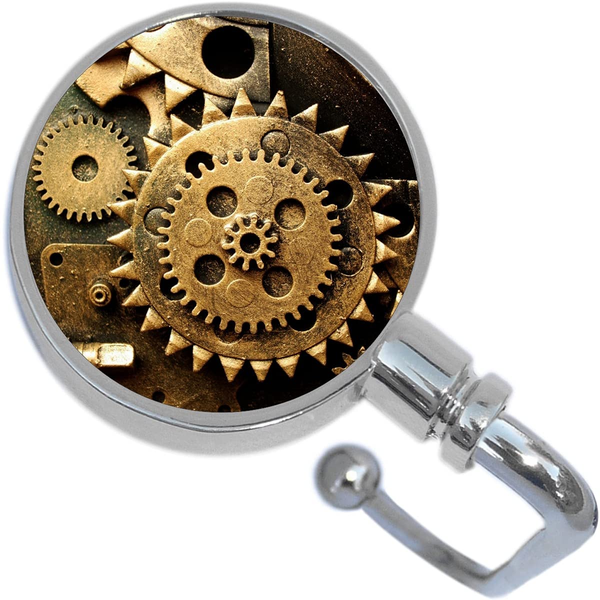 Steampunk Gears Charm Purse Hanger - Vintage Style Handbag Hook for Women | Perfect for Restaurants, Shopping & Night Out Accessories