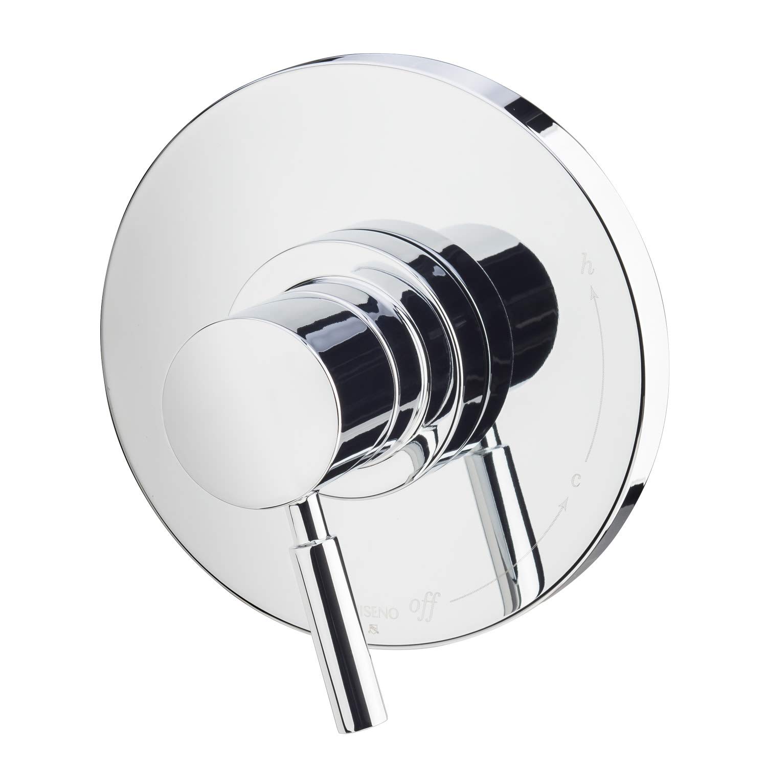 Miseno MS-550425-R-CP Mia Single Function Rain Shower Head Trim Package - Modern Bathroom Fixture for Spa-Like Shower Experience