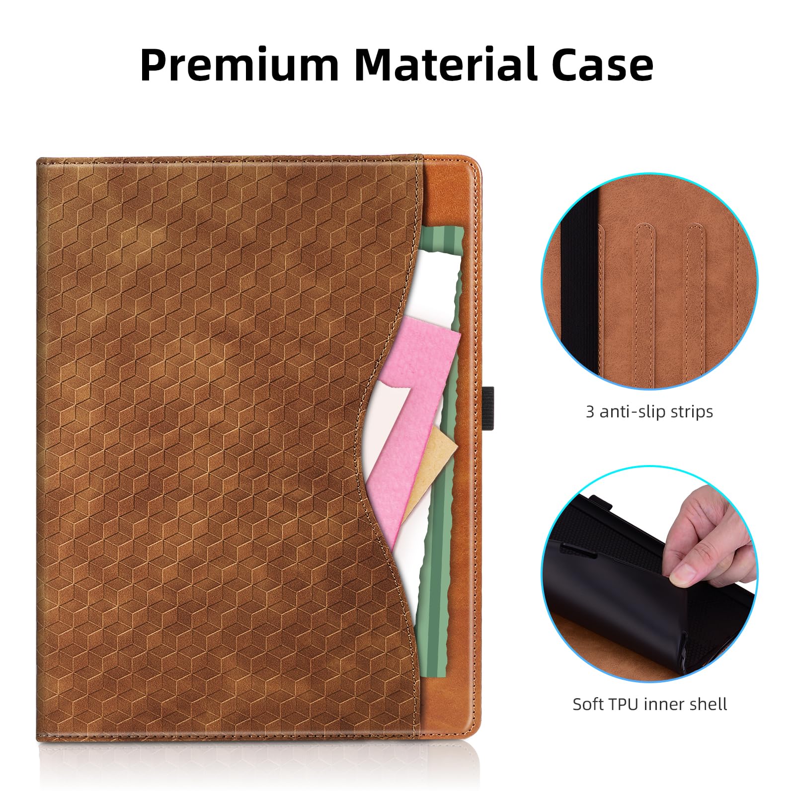Vkooer Premium Leather Folio Case for iPad Air 11