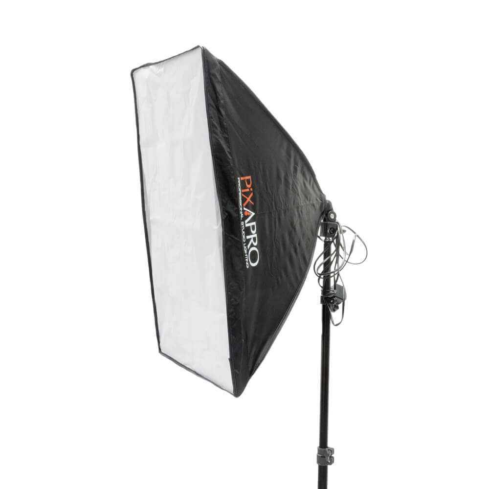 EzyLite Professional Fluorescent Softbox Lighting Kit with E27 105W Screw Bulb - Perfect for Photography Studio, YouTube Videos, Product Shooting and Live Streaming
