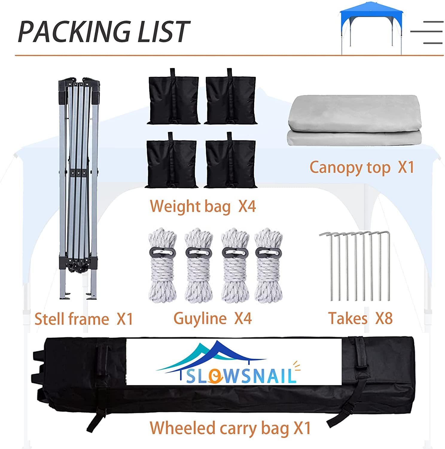 10x10 Pop Up Canopy Tent with Removable Sidewall - Heavy Duty Instant Sun Shade Shelter for Outdoor Events, Camping, Beach, Backyard - Includes 4 Weight Bags, Stakes, Guylines & Carry Case - White