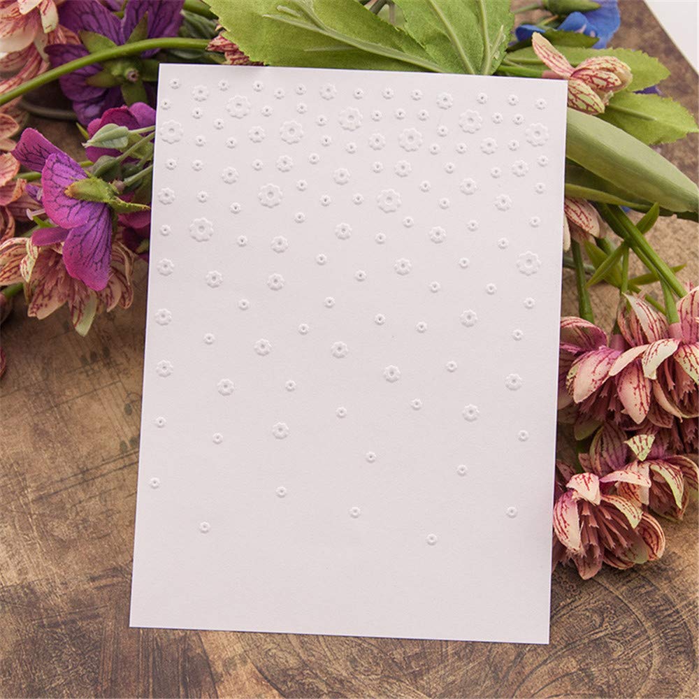 ArriettyCraft Floral Dots Plastic Embossing Folders for Card Making & Scrapbooking - Textured Impressions for DIY Greeting Cards, Wedding Invitations & Paper Crafts