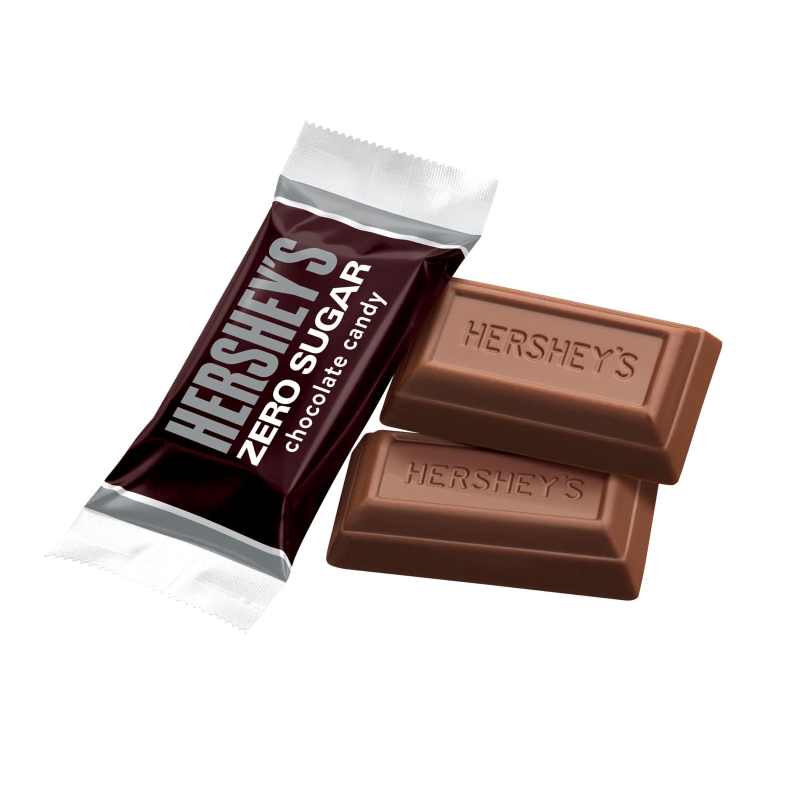 HERSHEY'S Zero Sugar Chocolate Candy Bags - 3 oz (12 Count) | Low Carb Keto Friendly Snacks for Diabetics, Weight Loss & Healthy Lifestyle - Perfect for Office, Travel & Halloween Treats