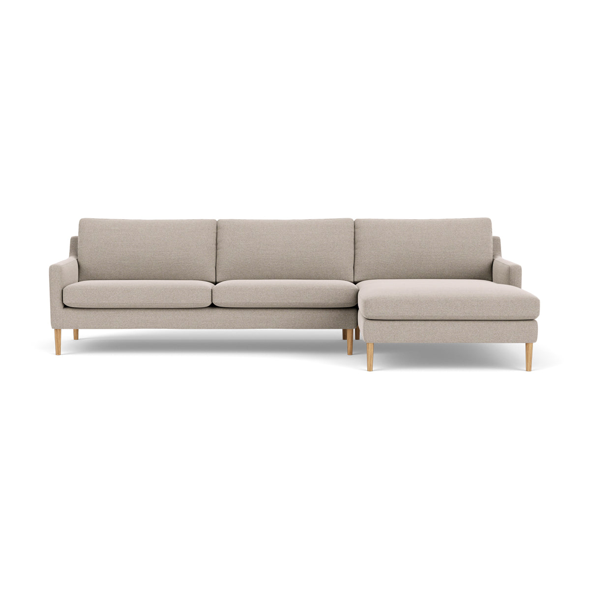 Astha Fabric Right Chaise Sofa - Modern Upholstered Sectional Couch for Living Room, Lounge & Small Spaces