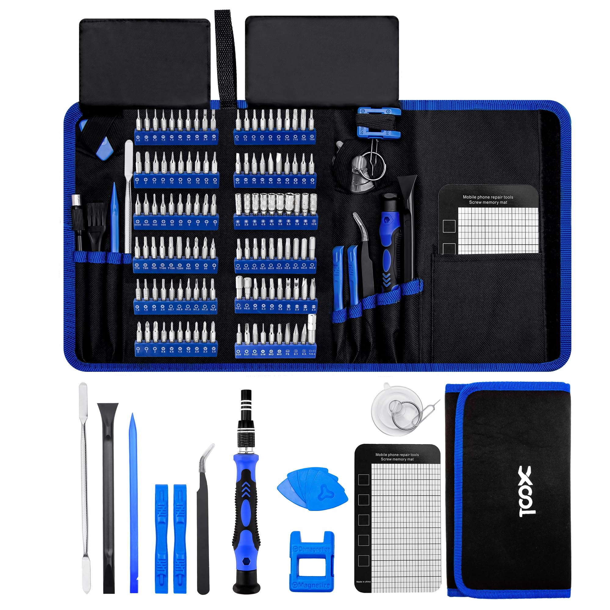 XOOL 140 in 1 Precision Screwdriver Set - Professional Magnetic Repair Tool Kit for Electronics, MacBook, iPhone, Laptop, Game Console & Tablet | 120 Bits for Computer, Phone & Device Maintenance | Perfect for DIY Repairs, Tech Enthusiasts & Professional Technicians