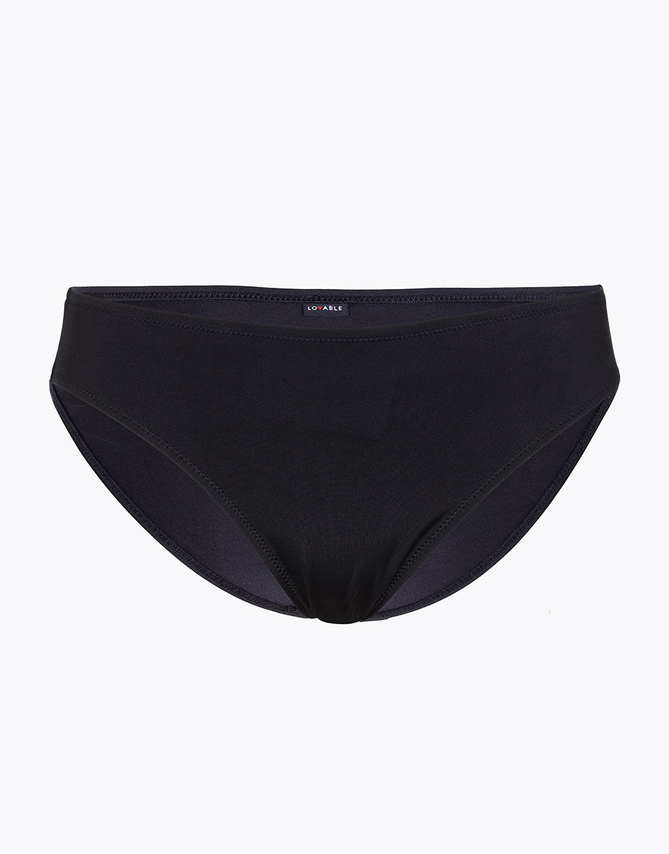 Essential Micro Mid-Length Black Microfiber Swimsuit - Perfect for Beach Vacations, Pool Parties & Summer Getaways