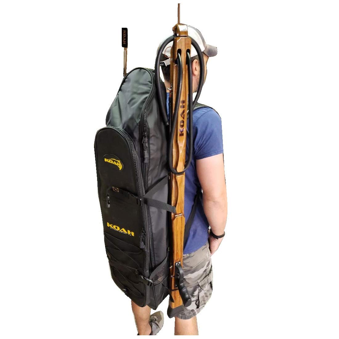 Koah Long Fin Utility Spearfishing Backpack - Durable Waterproof Dive Bag for Spearfishing Gear Storage - Perfect for Ocean, Beach & Boat Trips