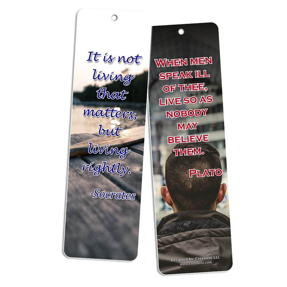 Creanoso Inspirational Quote Bookmarks Set (12-Pack) - Premium Motivational Bookmark Gift for Readers & Book Lovers - 6 Beautiful Designs - Perfect for Reading, Gifts, Book Clubs & Study Sessions