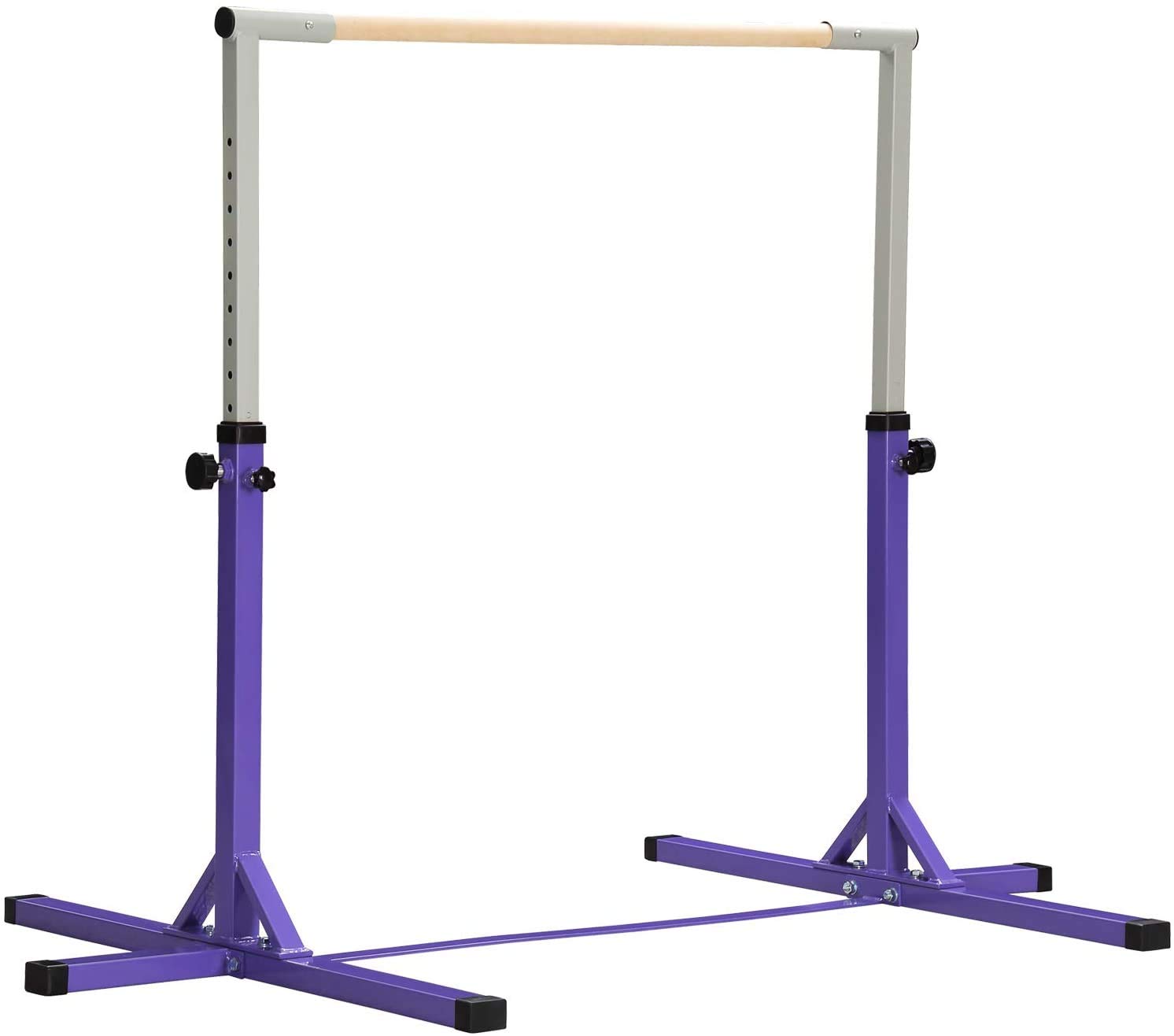 Adjustable Gymnastics Bar for Kids & Beginners - HI-Mat Training Horizontal Bar for Home Fitness, Strength Training & Gymnastics Practice - Perfect for Indoor Exercise, Playroom & Backyard Workouts