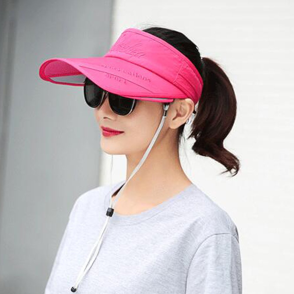 YEKEYI UPF 50+ Sun Hat for Women & Men - Wide Brim Retractable Visor Baseball Cap with UV Protection - Perfect for Beach, Fishing, Hiking & Outdoor Summer Activities
