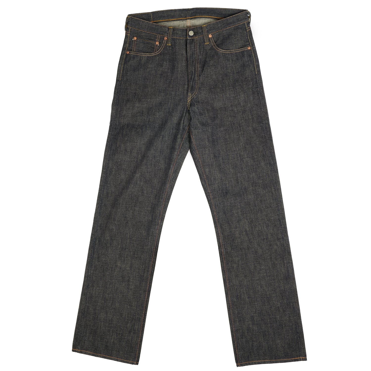 Full Count 1101 13.7oz Raw Denim Jeans - Loose Straight Fit with Plain Pocket | Classic Men's Jeans for Casual Wear & Everyday Style