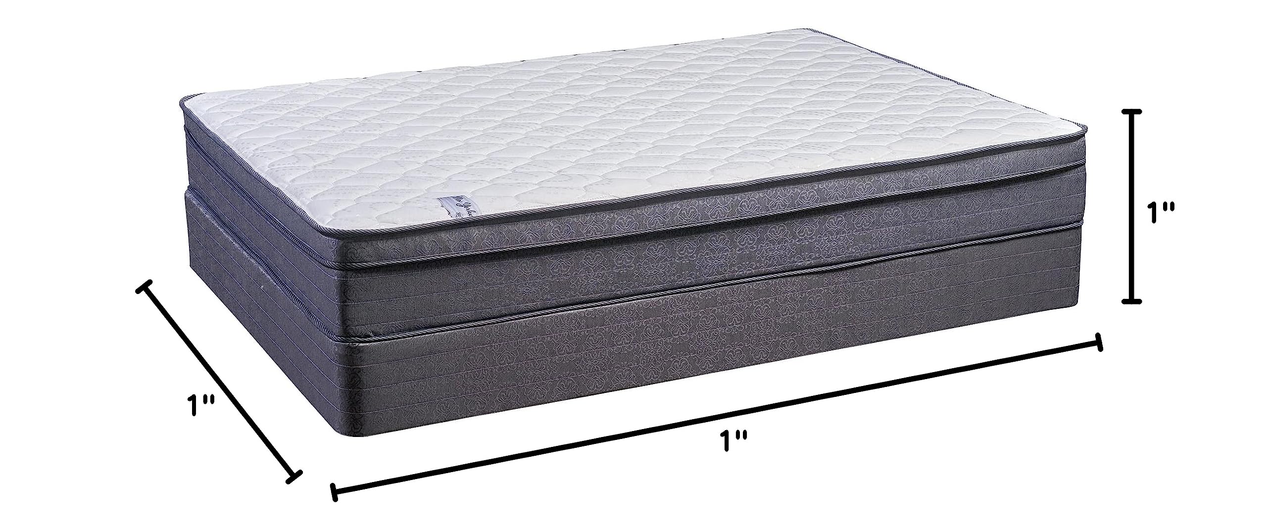 10-Inch Plush Hybrid Eurotop Innerspring Mattress with 8