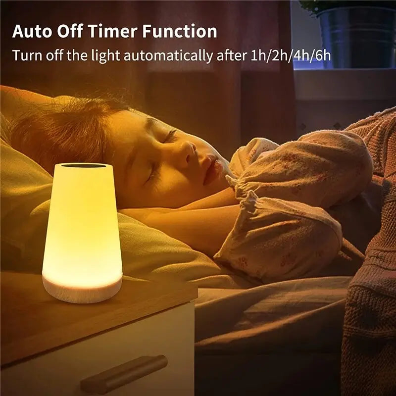 OYO Rechargeable Bedside Lamp - USB Touch Control Night Light with 3 Brightness Levels, Perfect for Bedroom, Nursery, Reading & Power Outages
