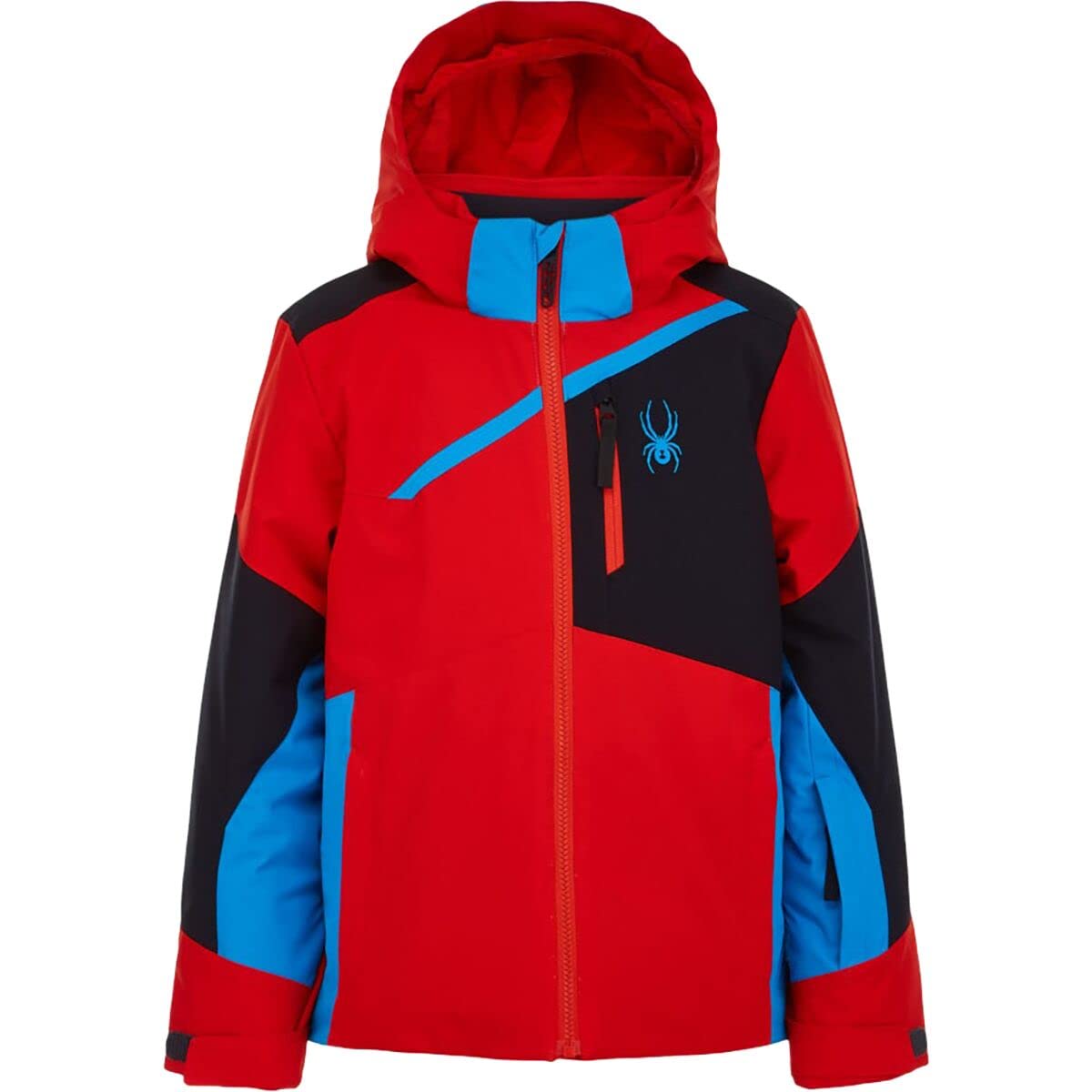 Spyder Boys' Challenger Jacket - Big Kids (Size 12) Volcano Red - Waterproof Winter Coat for Skiing, Snowboarding & Outdoor Activities