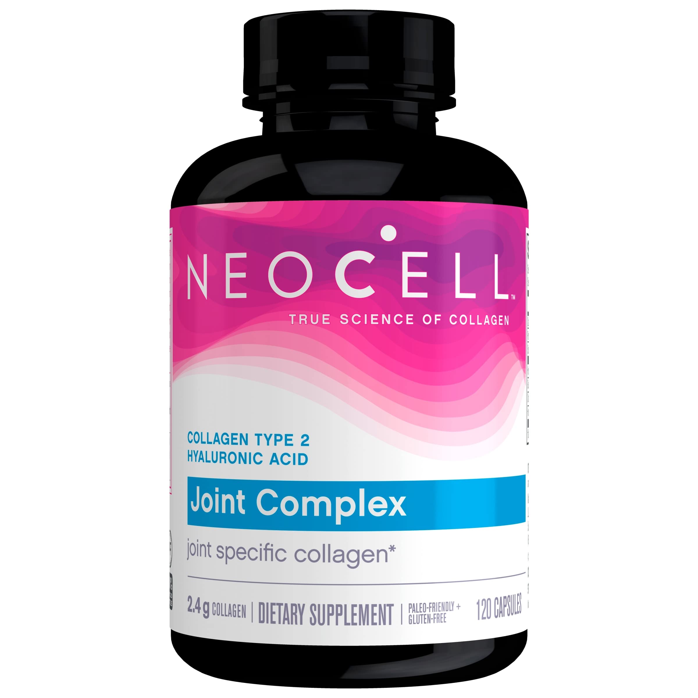 NeoCell Collagen Peptides & Hyaluronic Acid Supplement - 120 Capsules | Gluten Free Joint & Cartilage Support | Skin Hydration & Type 2 Collagen Boost | Paleo Friendly | Perfect for Active Lifestyles & Anti-Aging Routines