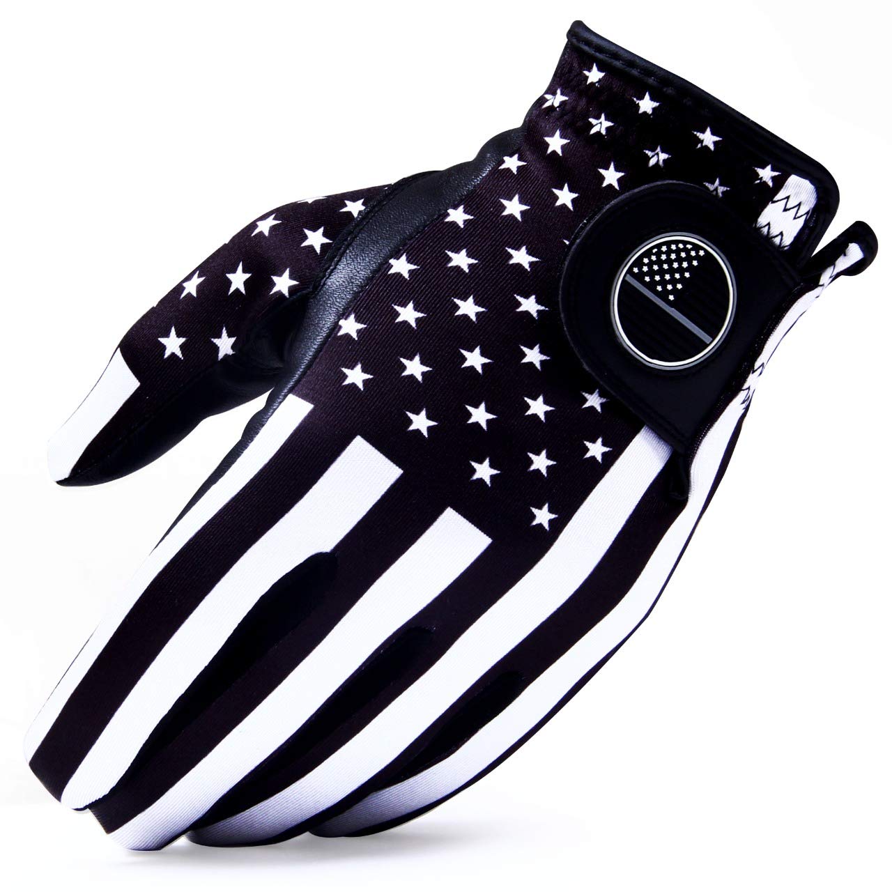 American Flag Golf Gloves for Men & Women - Left & Right Hand Options with Perfect Grip - Patriotic Golf Accessories for Driving Range, Tournaments & Casual Play
