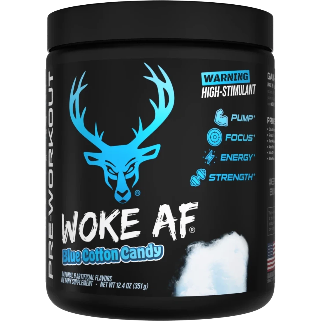 Bucked Up WOKE AF Pre-Workout Supplement - Energy & Focus Booster for Gym, Fitness & Bodybuilding | Ideal for Pre-Workout, Weight Training & Athletic Performance