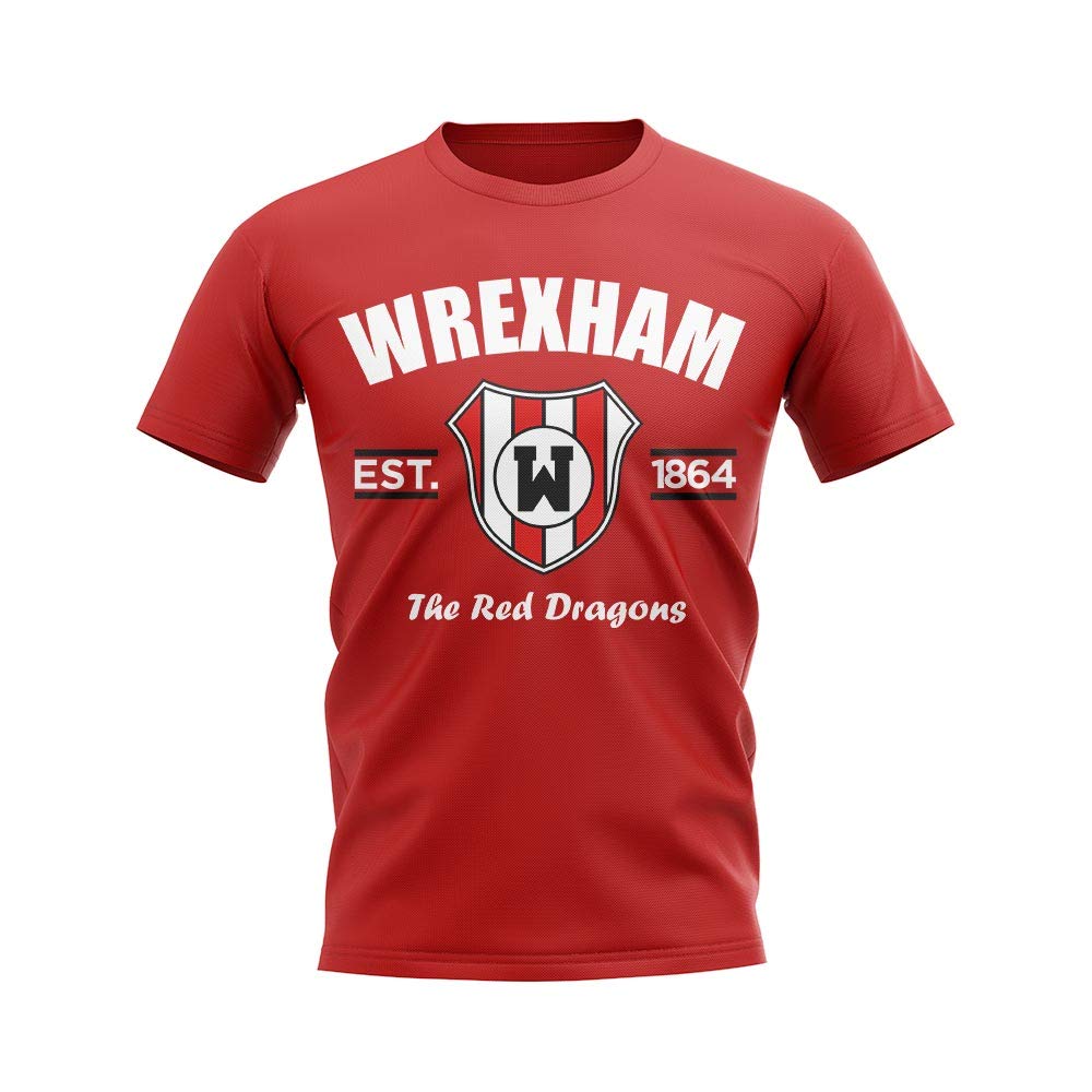 Wrexham AFC Official Football T-Shirt - Red Soccer Jersey for Men & Women - Perfect for Match Days, Fan Events & Casual Wear