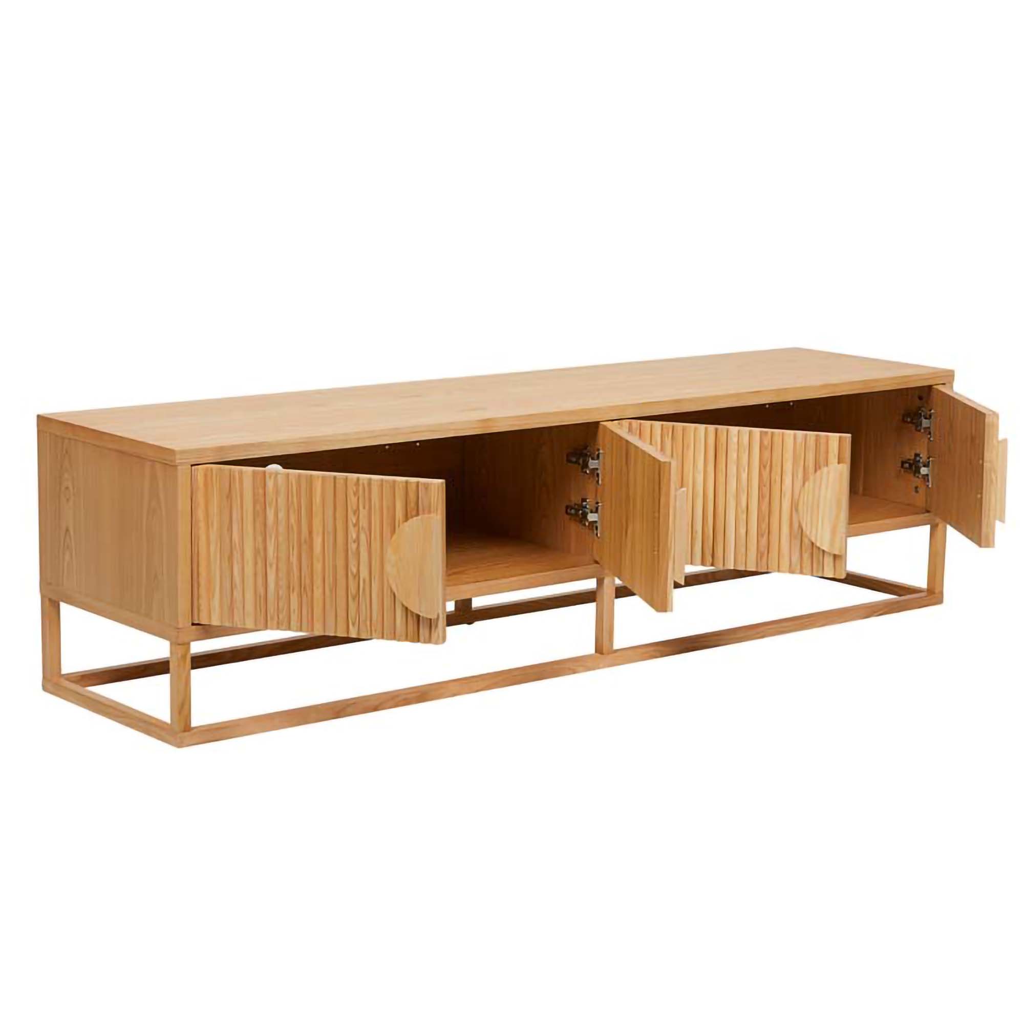 Benjamin Ripple Entertainment Unit - Modern TV Stand with Storage for Living Room, Bedroom & Home Theater - Perfect for 65 Inch TV & Media Storage