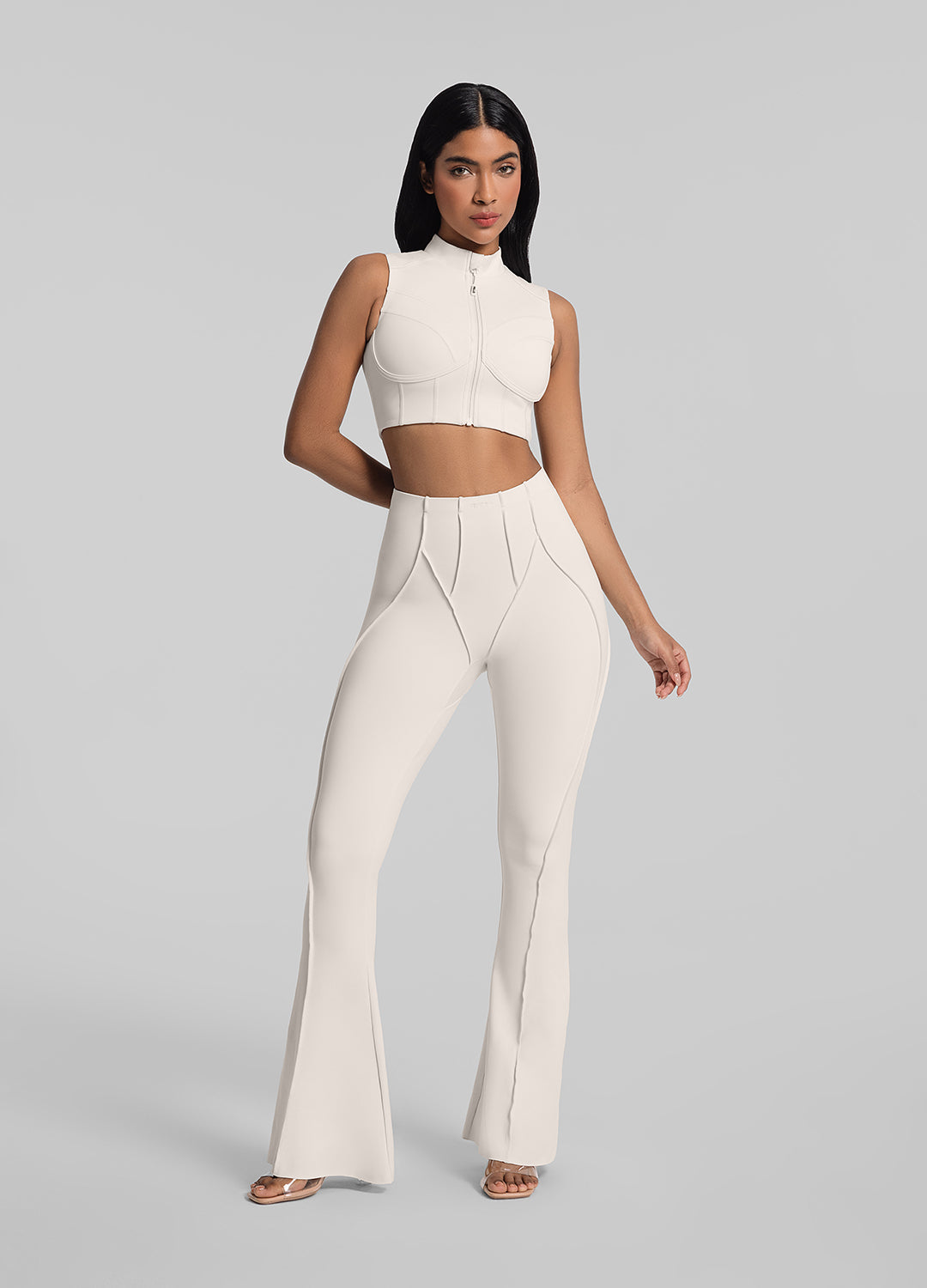 High Waist Longline Flare Leggings for Women - Yoga Pants with Bootcut Design, Stretchy & Comfortable - Perfect for Yoga, Workouts, and Casual Wear